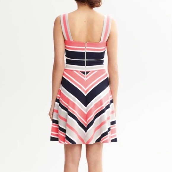 Banana Republic | Milly Collection Striped Summer Dress 4 Fit flare Straps Girly - Picture 6 of 14